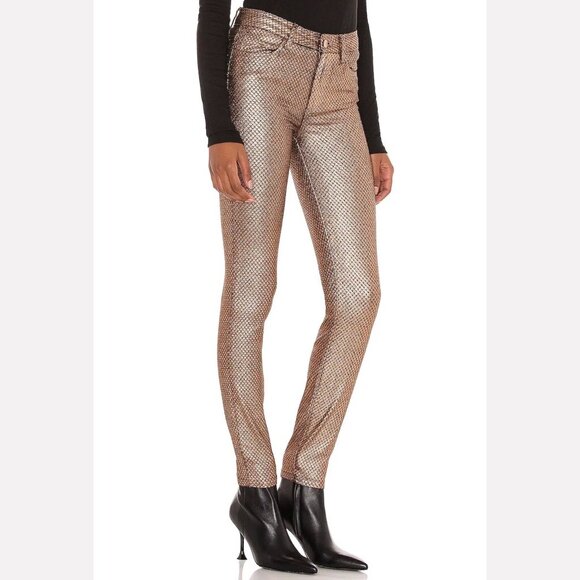 Paige Hoxton Ultra Skinny Gold Deco Coating jeans, size 24 - Picture 8 of 10